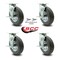 Service Caster 8 Inch Gray Pneumatic Wheel Caster Swivel with Brakes 2 with Swivel Locks, 4PK SCC-100S280-PNB-GRY-TLB-BSL-2-TLB-2 - alternate 7